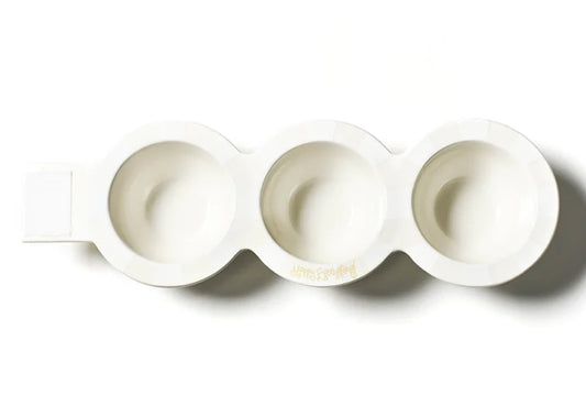 White Stripe Mini Happy Everything! Trio Bowl