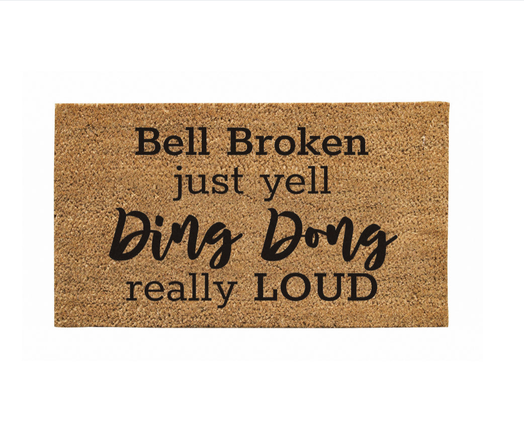 Humor Coir Mat - Bell Broken