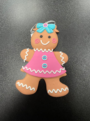 Pastel Gingerbread Ornaments 3 Asst