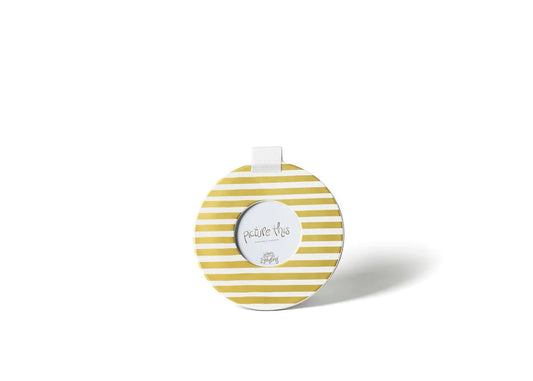 Gold Medium Stripe Mini Round Frame