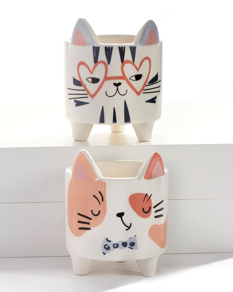 Ceramic Cat Planter