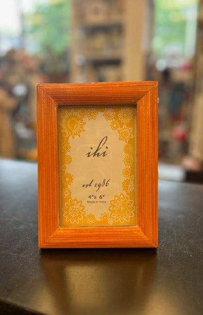 Orange Wood Photo Frame