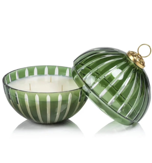 Cut Glass Ornament Scented Candle Green