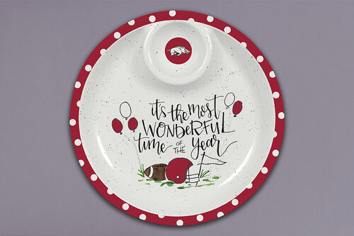 Razorback Football Melamine Chip & Dip