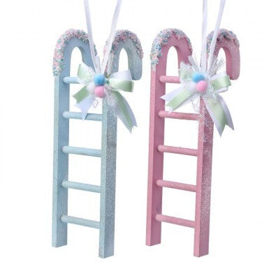 Deco Candy Cane Ladder Ornament Pastel