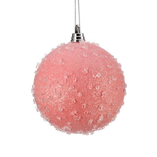 MATTE SUGAR ICED BALL ORNAMENT Bubblegum Pink