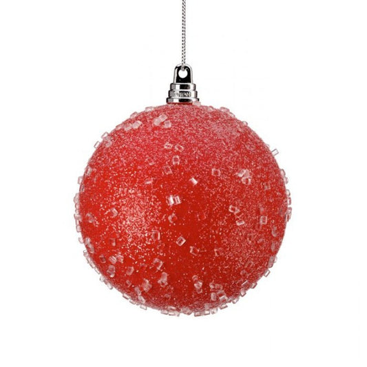 Matte Sugar Iced Ball Ornament Candy Apple