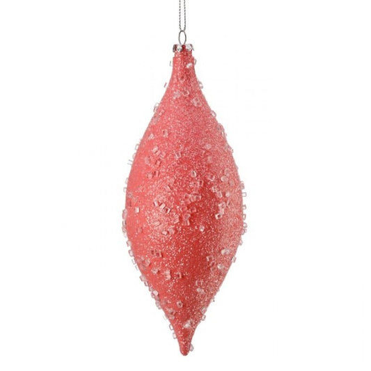 Matte Sugar Iced Finial Ornament Bubblegum Pink