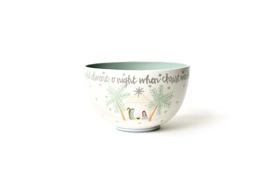 O Holy Night in Color 9" Footed Bowl (Fair Skin)