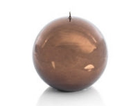 Shiny Metallic Ball Candle- Chestnut/3.5"