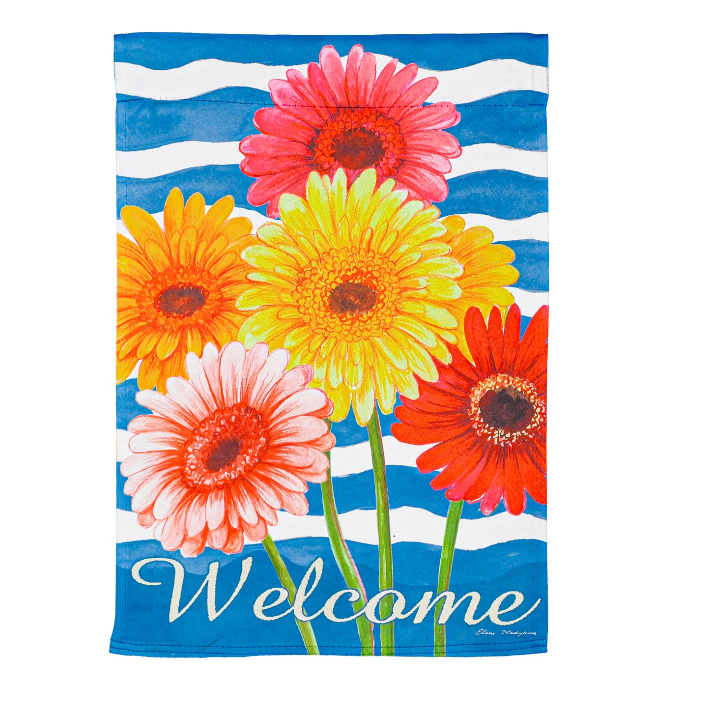 Spring Gerbera Bouquet Garden Suede Flag