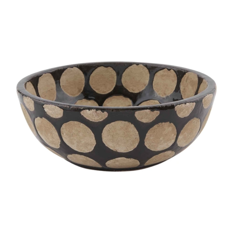 Mud Pie Large Black Terracotta Bowl