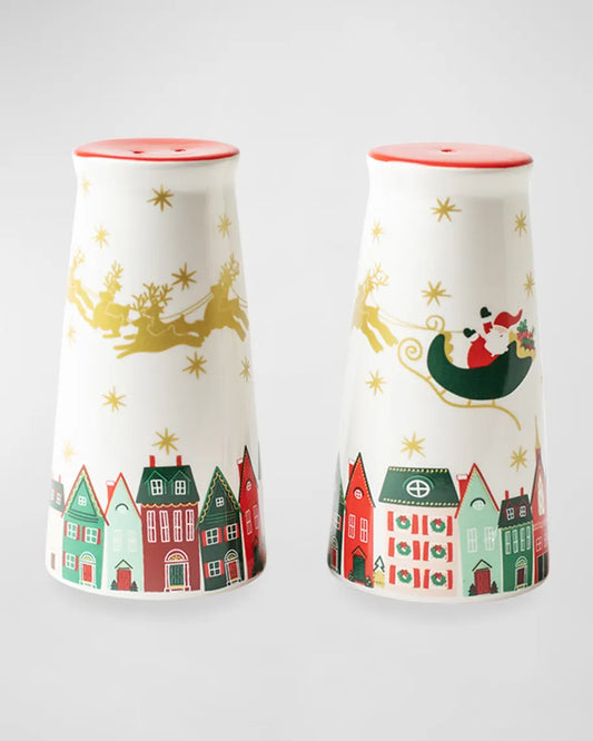 Flying Santa Salt and Pepper Shaker Set