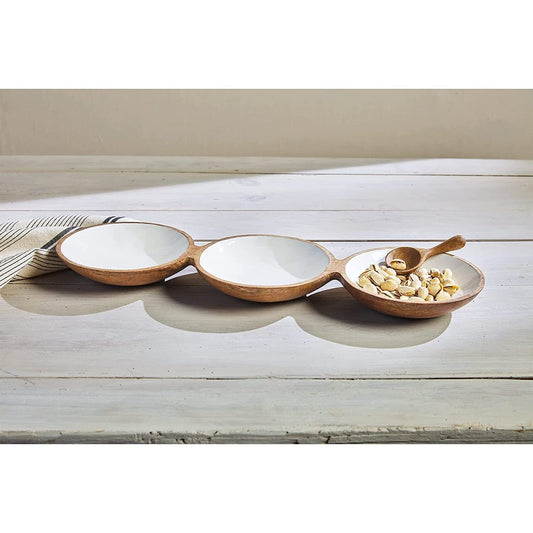 Mud Pie Triple Wood Dip Set