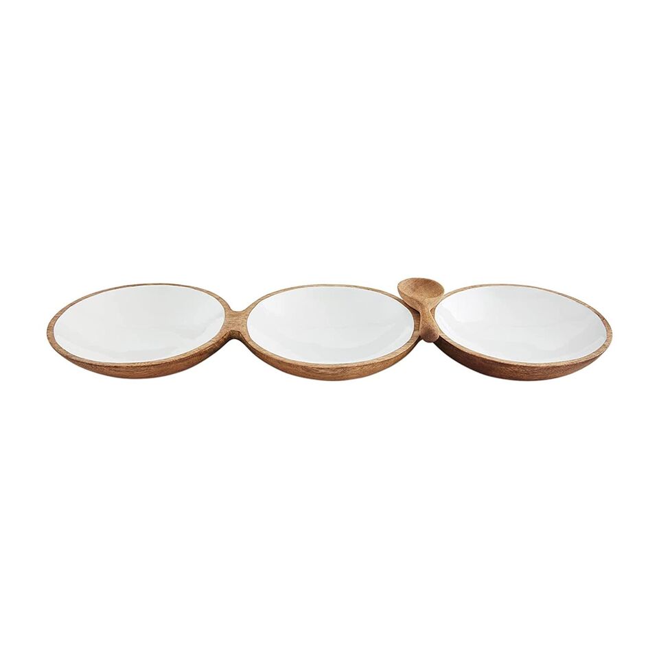 Mud Pie Triple Wood Dip Set