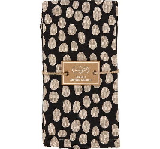 Mud Pie Tan Dots Chambray Napkins