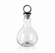 Hammered Glass Decanter w/Iron Stopper